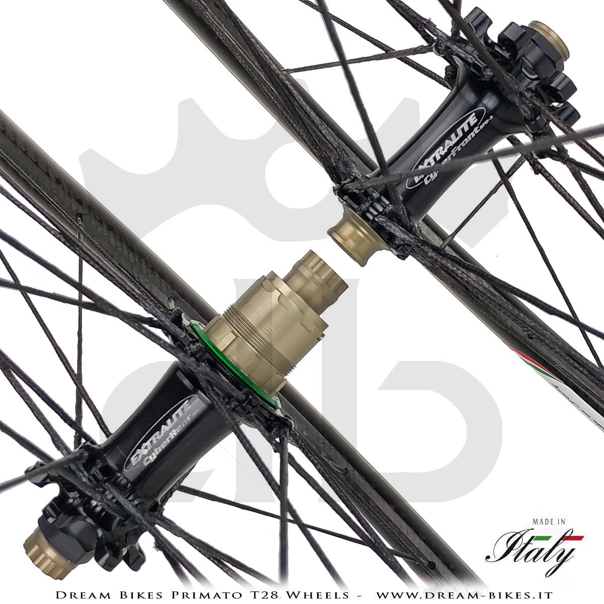 GrigioCarbonio Primato T28 Ruote Disc Tubolare - 820 gr.