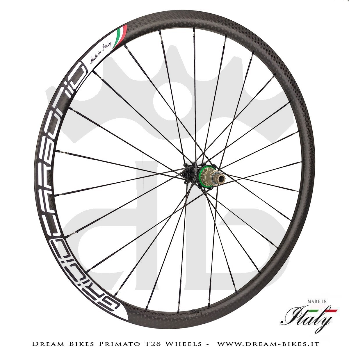 GrigioCarbonio Primato T28 Ruote Disc Tubolare - 820 gr.