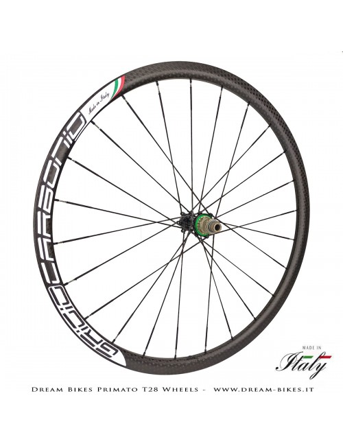 GrigioCarbonio Primato T28 Disc Tubular Wheels - 820 gr.