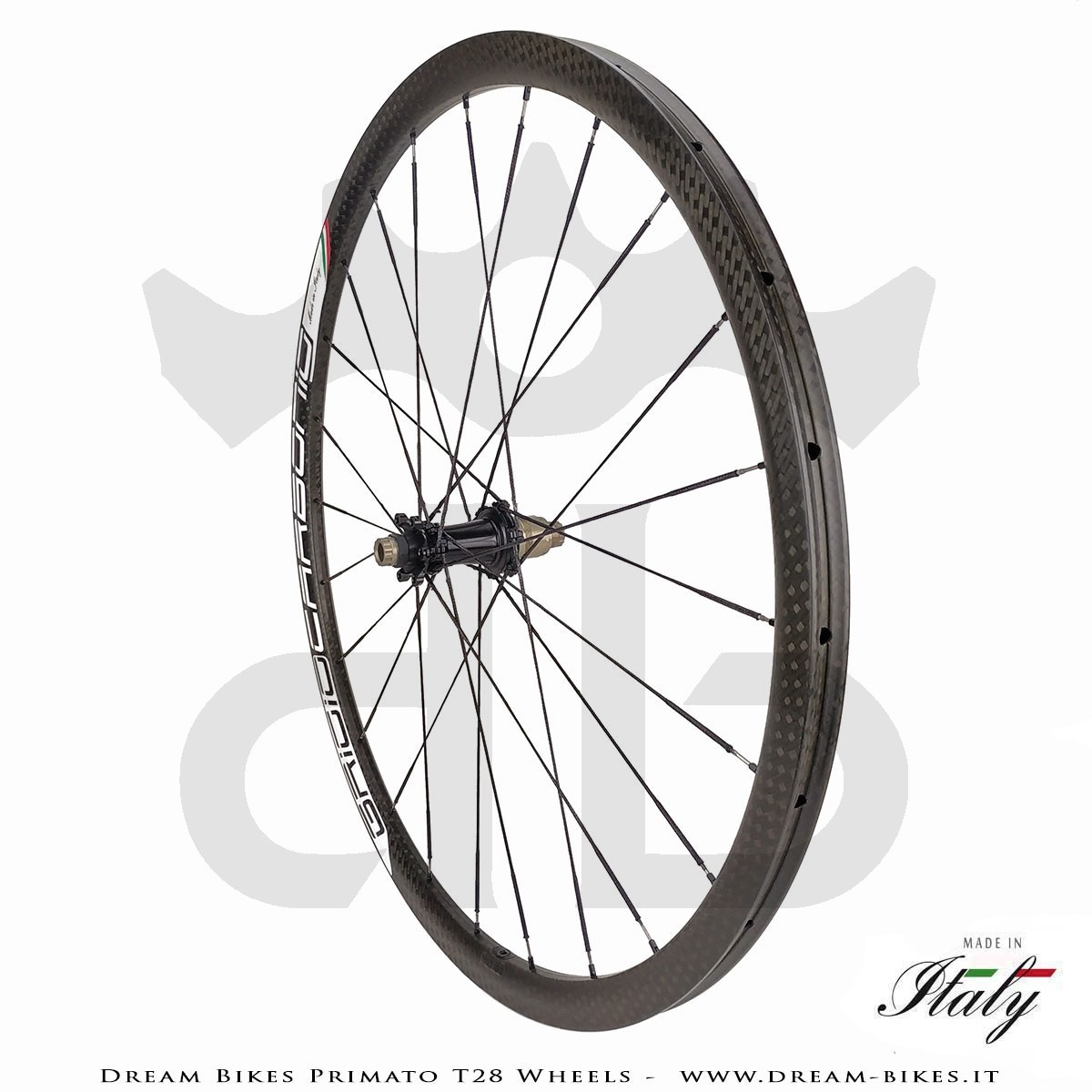 GrigioCarbonio Primato T28 Ruote Disc Tubolare - 820 gr.