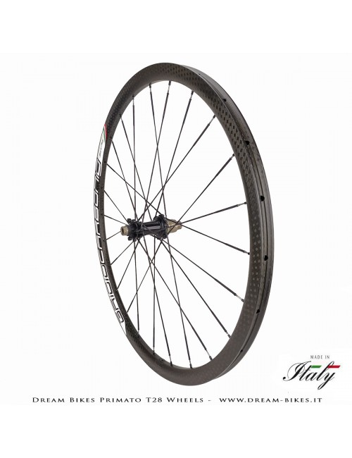 GrigioCarbonio Primato T28 Disc Tubular Wheels - 820 gr.