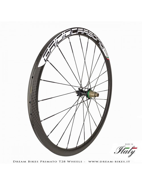 GrigioCarbonio Primato T28 Disc Tubular Wheels - 820 gr.