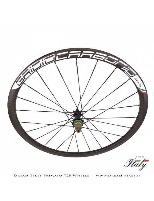 GrigioCarbonio Primato T28 Disc Tubular Wheels - 820 gr.