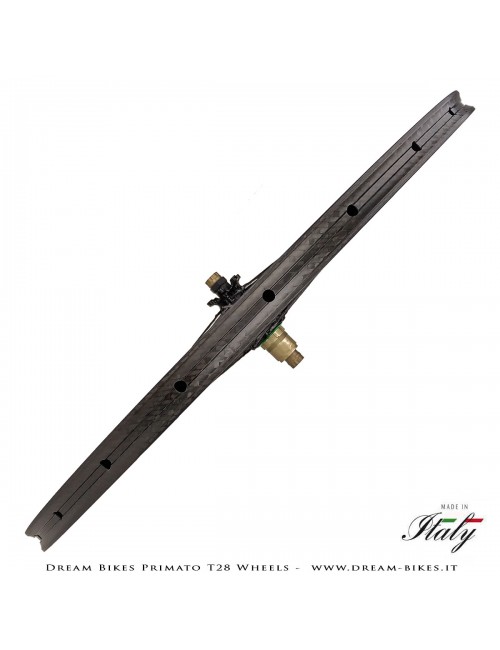 GrigioCarbonio Primato T28 Ruote Disc Tubolare - 820 gr.