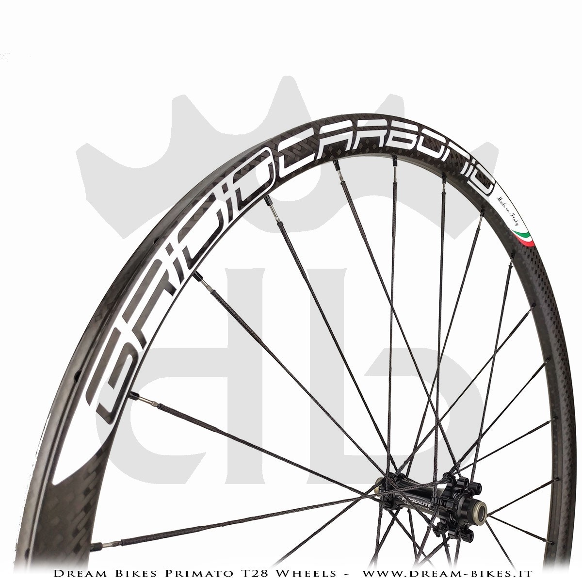 GrigioCarbonio Primato T28 Ruote Disc Tubolare - 820 gr.