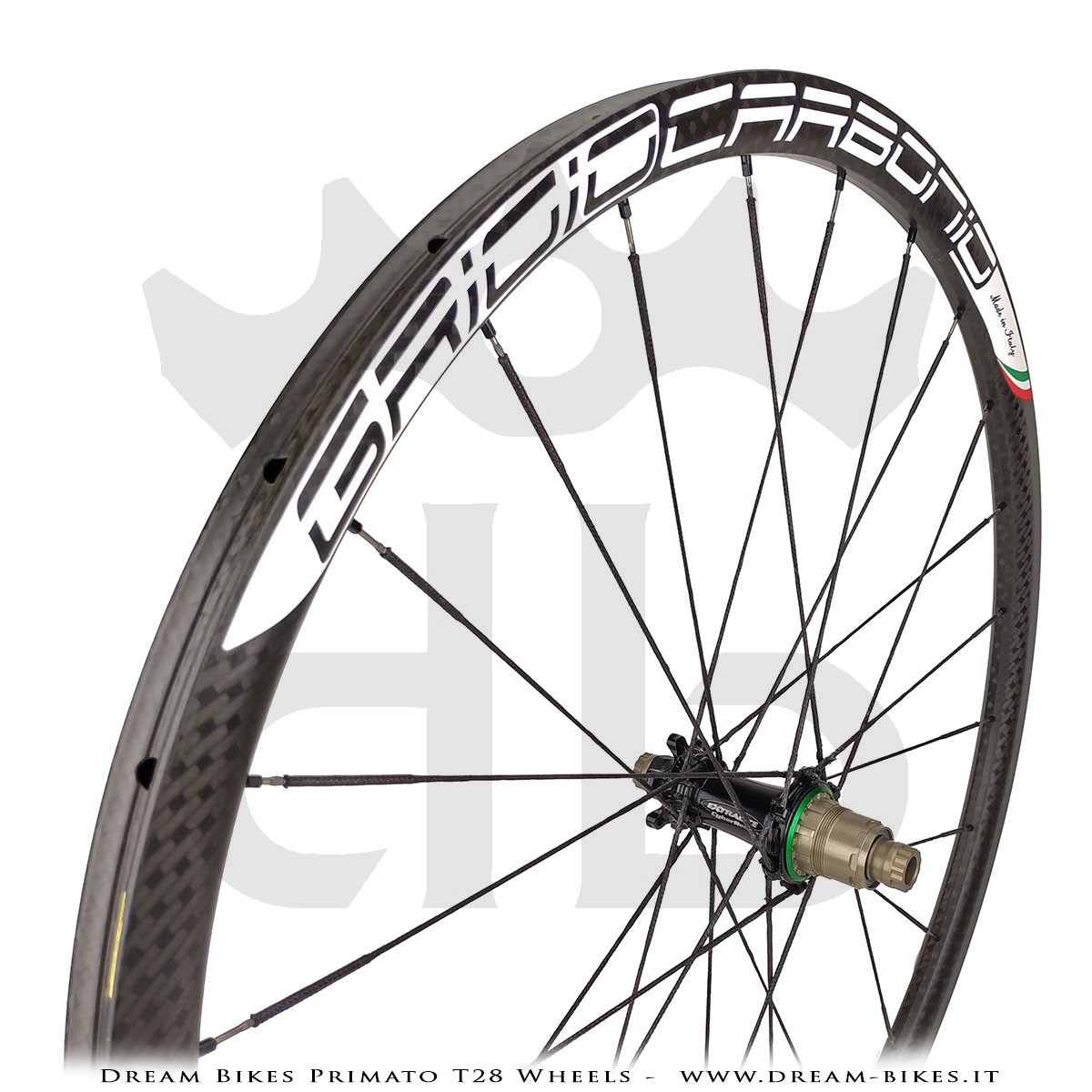 GrigioCarbonio Primato T28 Disc Tubular Wheels - 820 gr.