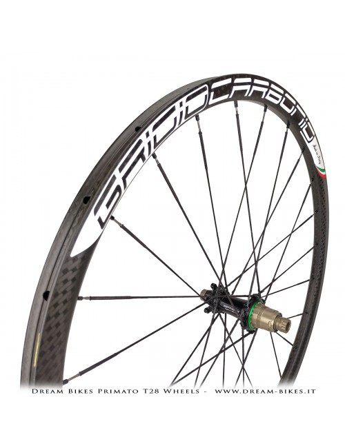 GrigioCarbonio Primato T28 Disc Tubular Wheels - 820 gr.