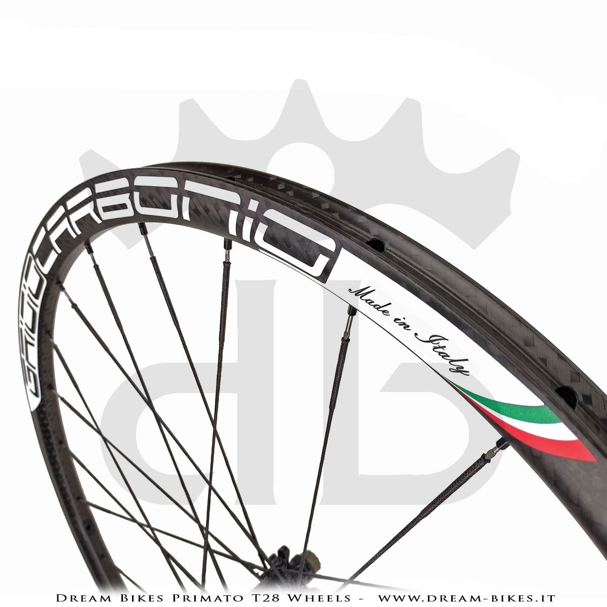 GrigioCarbonio Primato T28 Ruote Disc Tubolare - 820 gr.