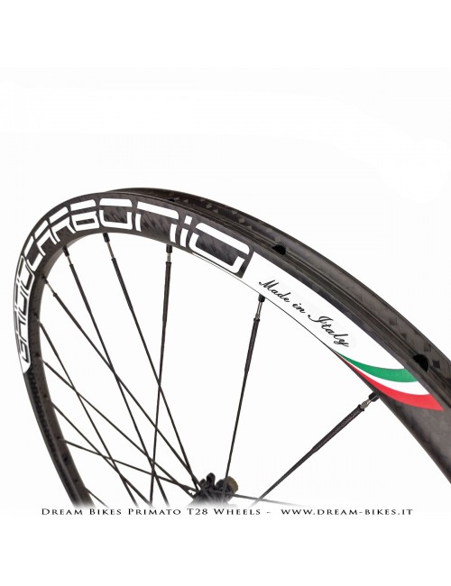 GrigioCarbonio Primato T28 Ruote Disc Tubolare - 820 gr.