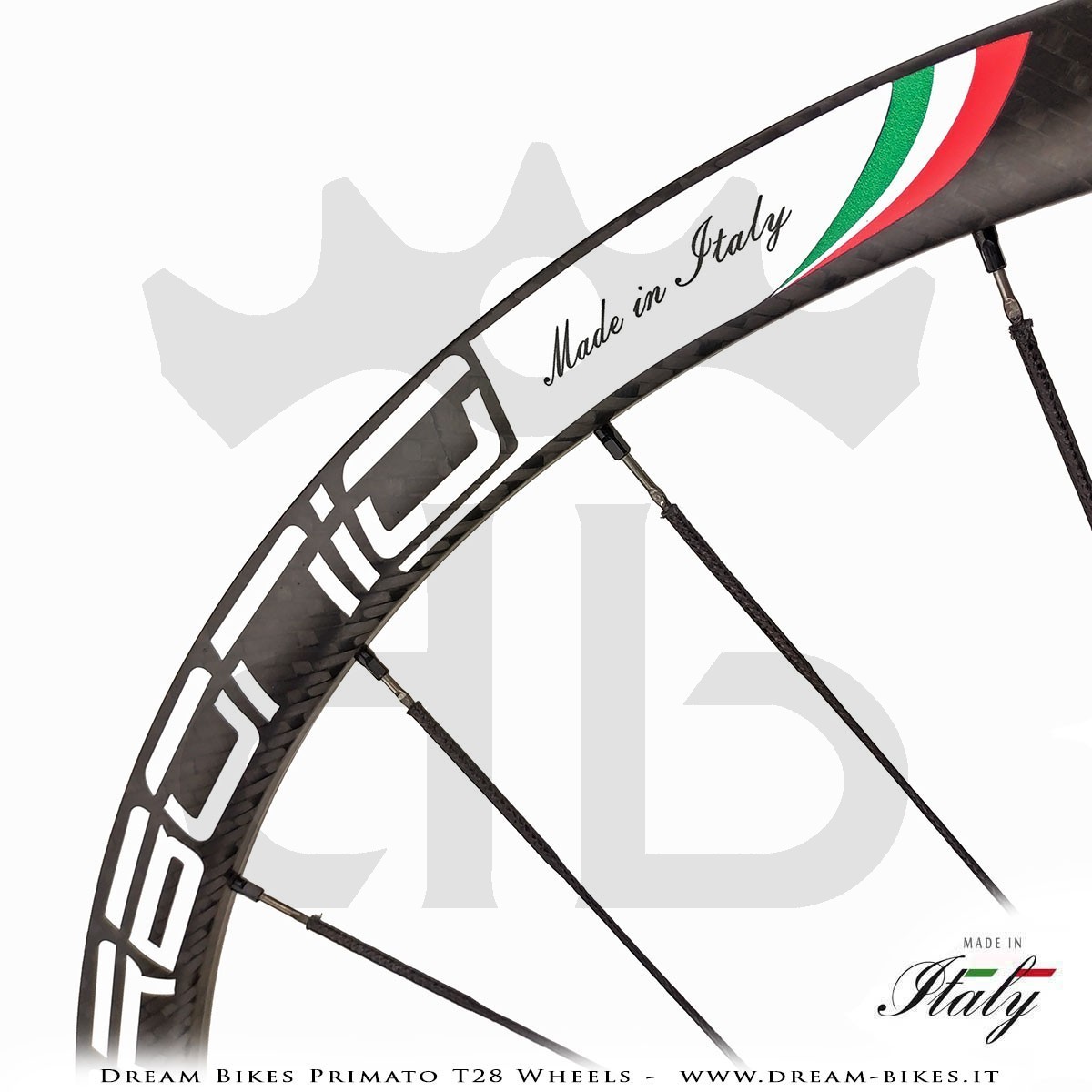 GrigioCarbonio Primato T28 Ruote Disc Tubolare - 820 gr.