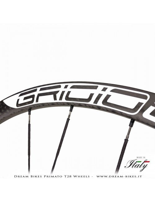 GrigioCarbonio Primato T28 Ruote Disc Tubolare - 820 gr.