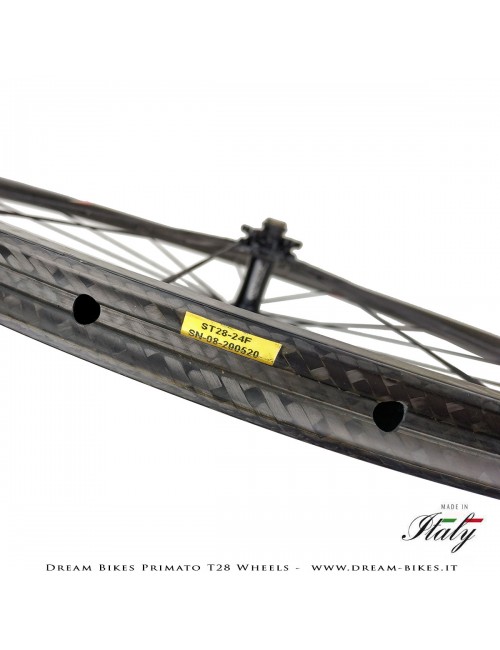GrigioCarbonio Primato T28 Disc Tubular Wheels - 820 gr.