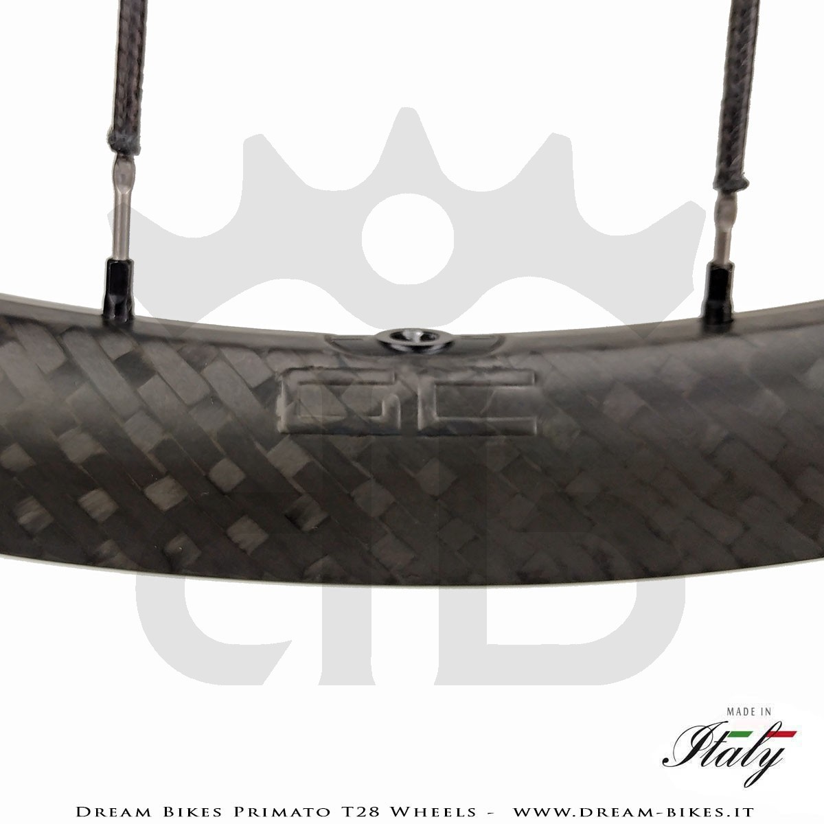 GrigioCarbonio Primato T28 Ruote Disc Tubolare - 820 gr.