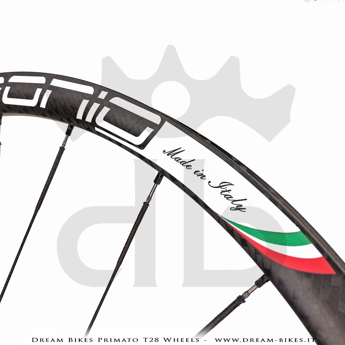 GrigioCarbonio Primato T28 Disc Tubular Wheels - 820 gr.