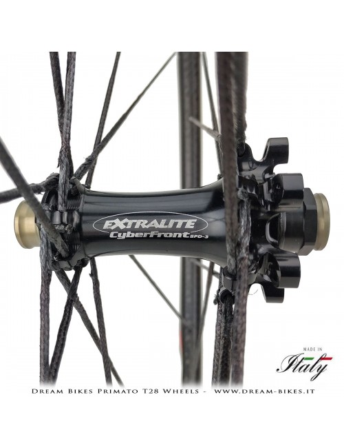 GrigioCarbonio Primato T28 Ruote Disc Tubolare - 820 gr.