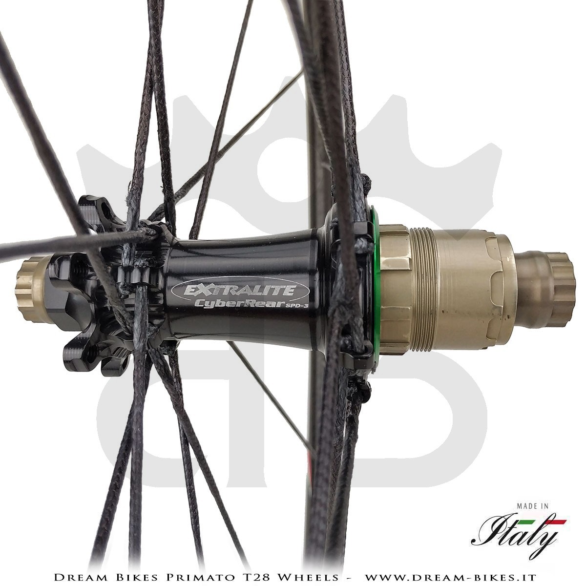 GrigioCarbonio Primato T28 Disc Tubular Wheels - 820 gr.
