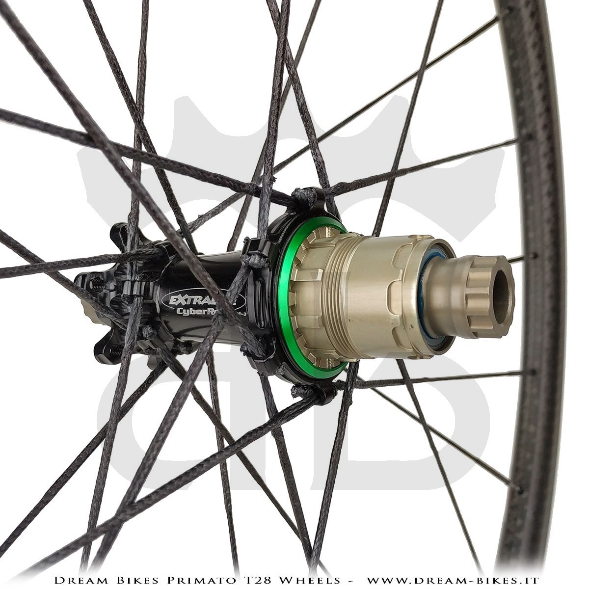 GrigioCarbonio Primato T28 Ruote Disc Tubolare - 820 gr.