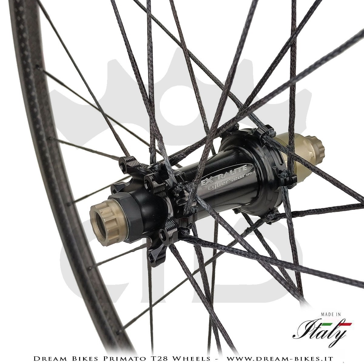 GrigioCarbonio Primato T28 Ruote Disc Tubolare - 820 gr.