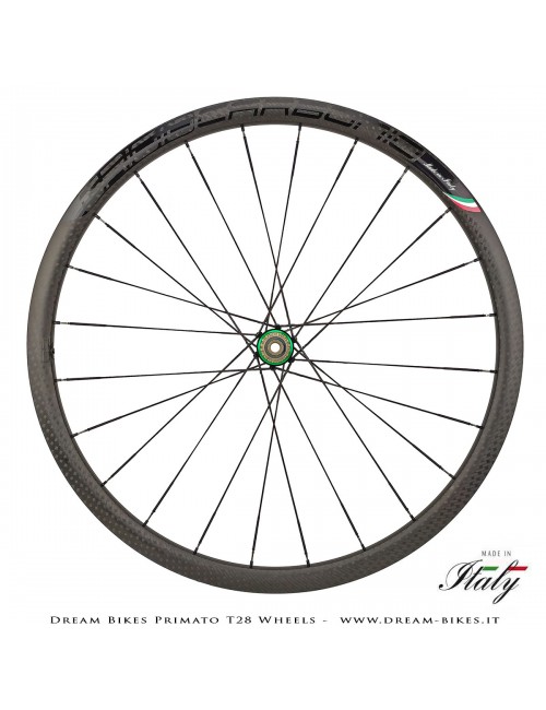 GrigioCarbonio Primato T28 Ruote Disc Tubolare - 820 gr.