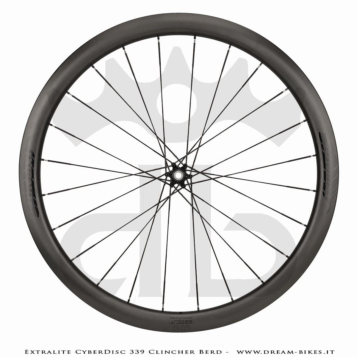 Extralite CyberDisc 339 Clincher Berd, Disc Road Wheels - 990 gr.