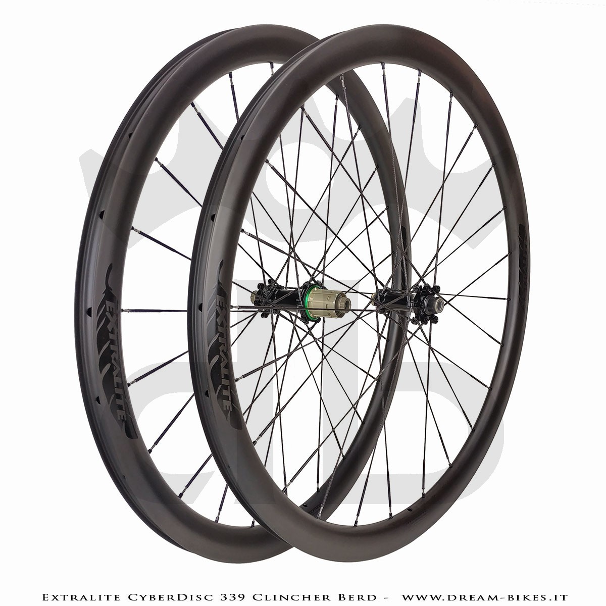 Extralite CyberDisc 339 Clincher Berd, Ruote Strada Disco - 990 gr.