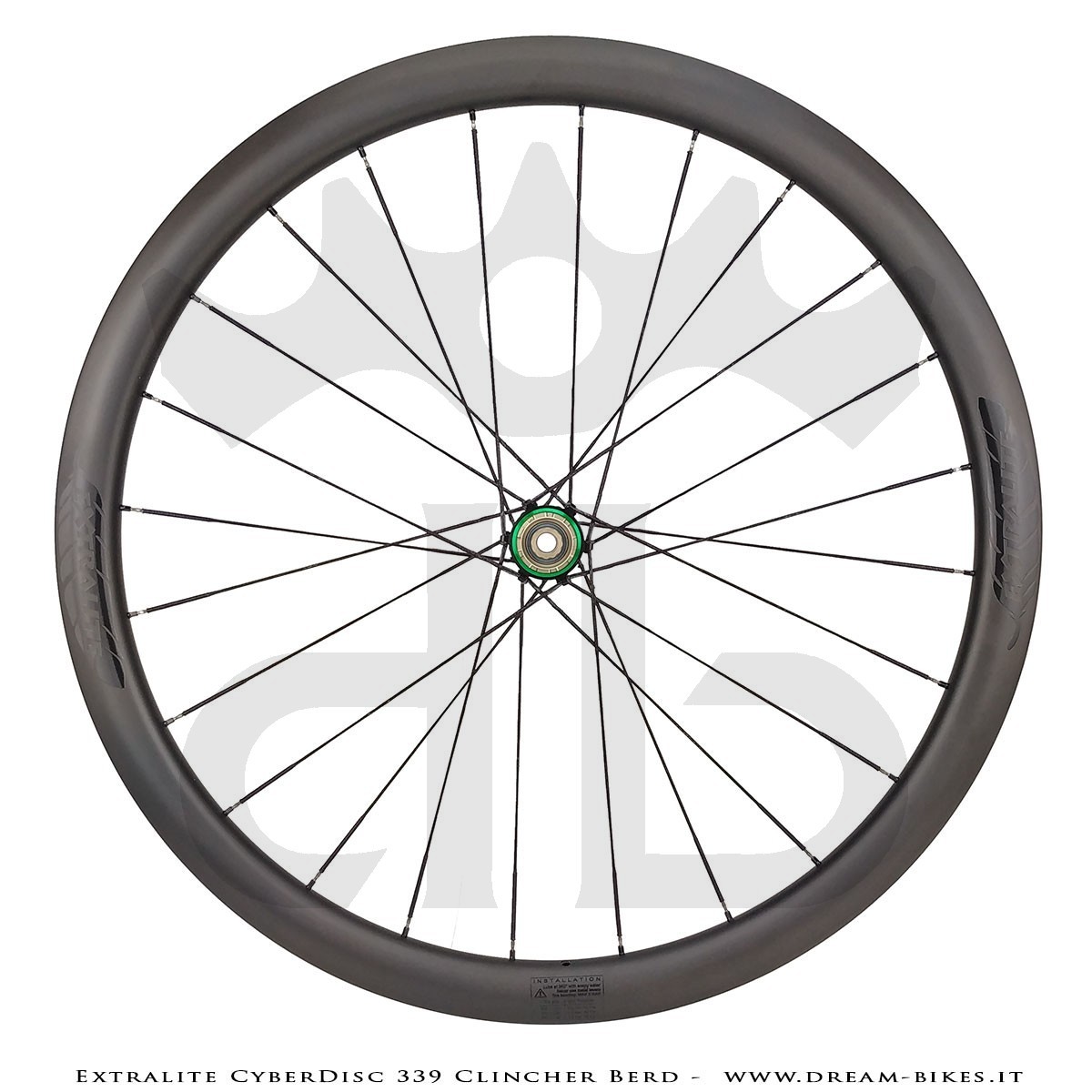 Extralite CyberDisc 339 Clincher Berd, Ruote Strada Disco - 990 gr.