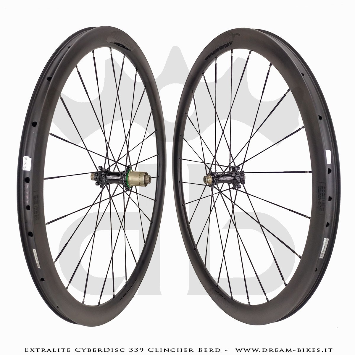 Extralite CyberDisc 339 Clincher Berd, Disc Road Wheels - 990 gr.