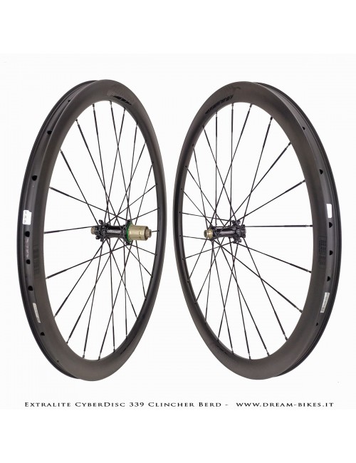 Extralite CyberDisc 339 Clincher Berd, Ruote Strada Disco - 990 gr.