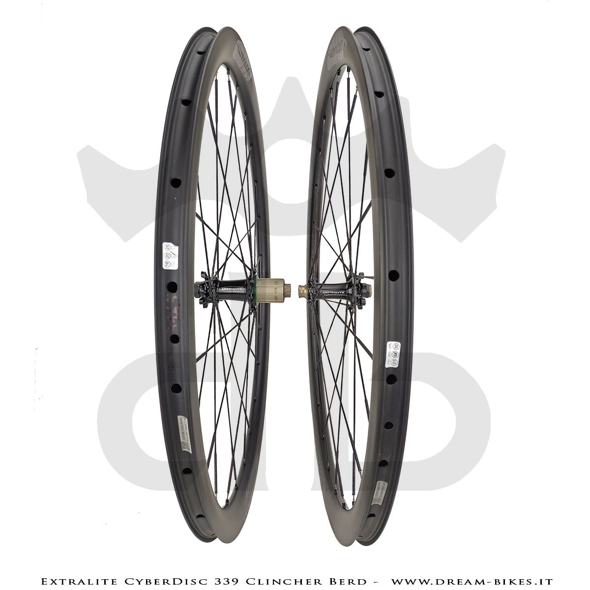 Extralite CyberDisc 339 Clincher Berd, Disc Road Wheels - 990 gr.
