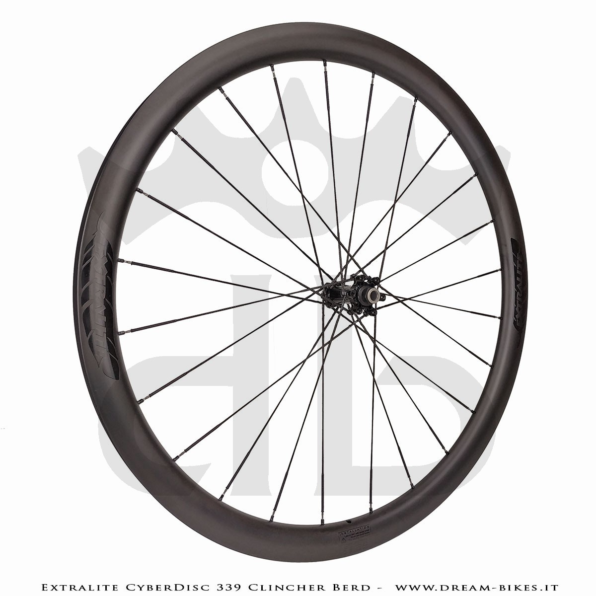 Extralite CyberDisc 339 Clincher Berd, Disc Road Wheels - 990 gr.