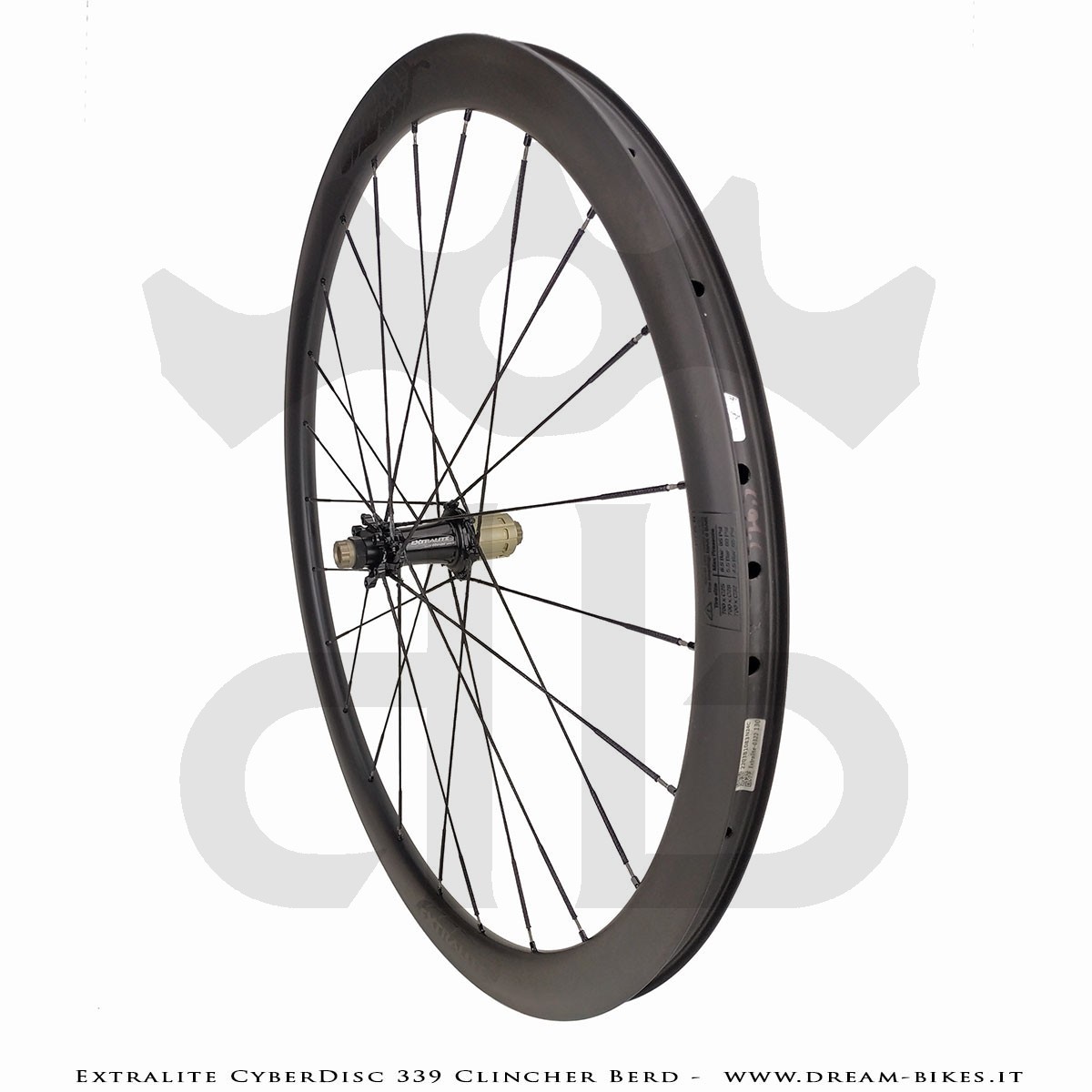 Extralite CyberDisc 339 Clincher Berd, Disc Road Wheels - 990 gr.