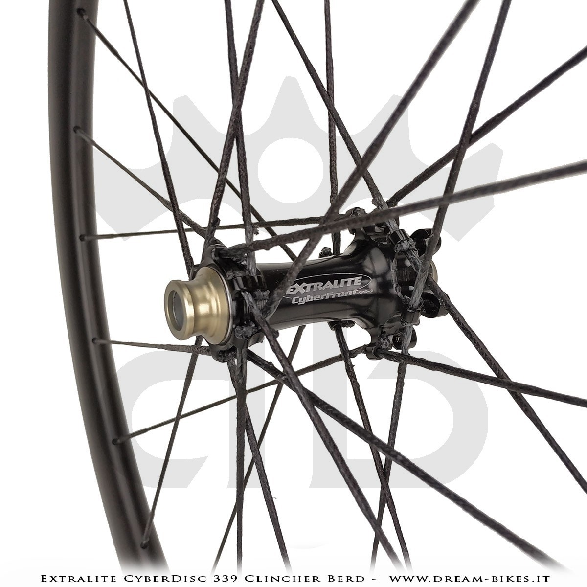 Extralite CyberDisc 339 Clincher Berd, Ruote Strada Disco - 990 gr.