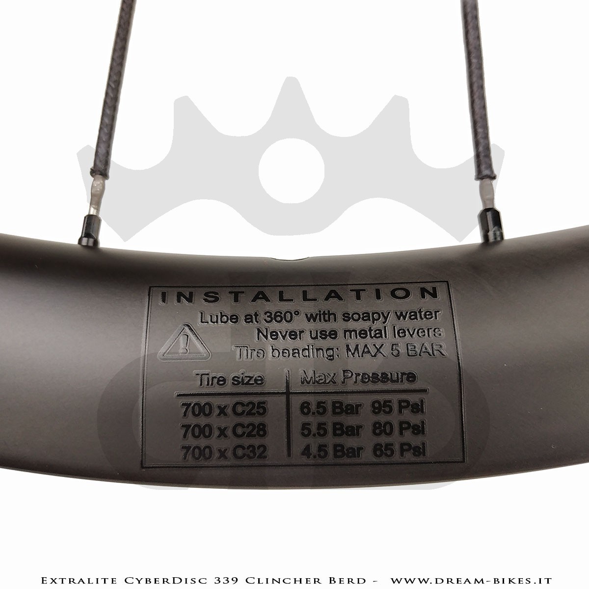 Extralite CyberDisc 339 Clincher Berd, Ruote Strada Disco - 990 gr.