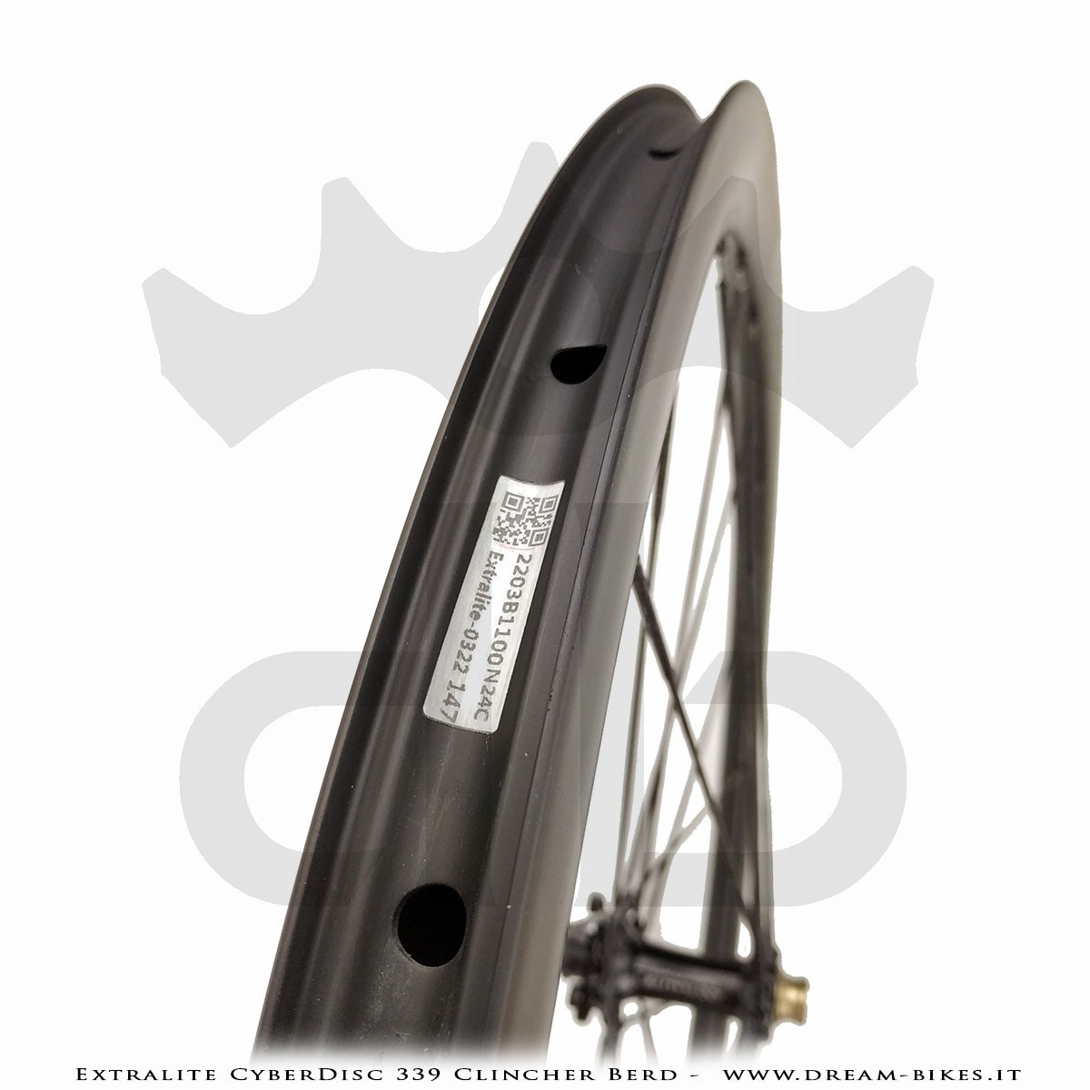 Extralite CyberDisc 339 Clincher Berd, Ruote Strada Disco - 990 gr.