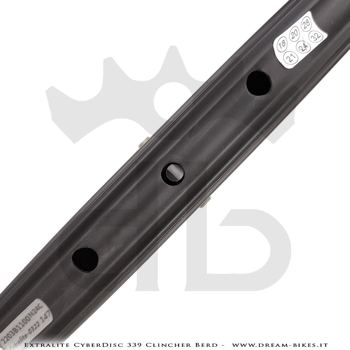 Extralite CyberDisc 339 Clincher Berd, Ruote Strada Disco - 990 gr.