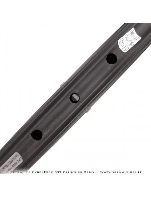 Extralite CyberDisc 339 Clincher Berd, Ruote Strada Disco - 990 gr.