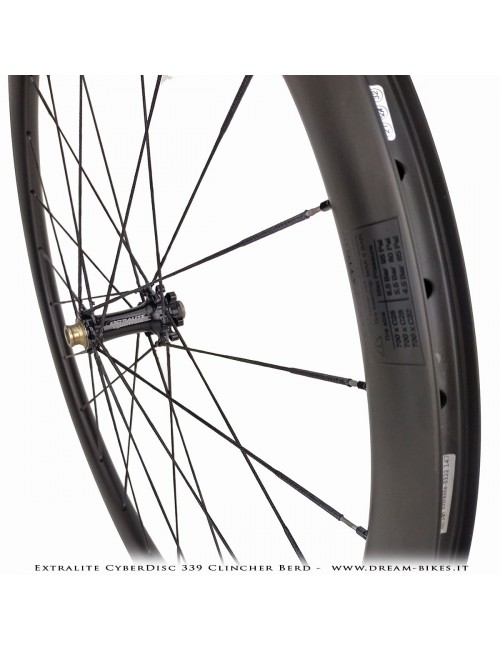 Extralite CyberDisc 339 Clincher Berd, Ruote Strada Disco - 990 gr.