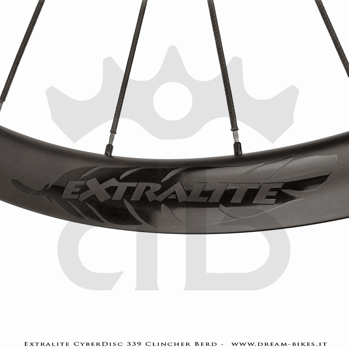 Extralite CyberDisc 339 Clincher Berd, Ruote Strada Disco - 990 gr.
