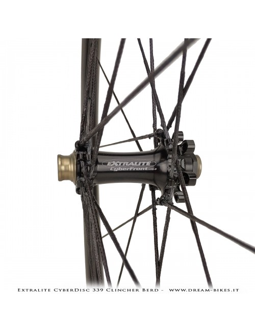 Extralite CyberDisc 339 Clincher Berd, Ruote Strada Disco - 990 gr.