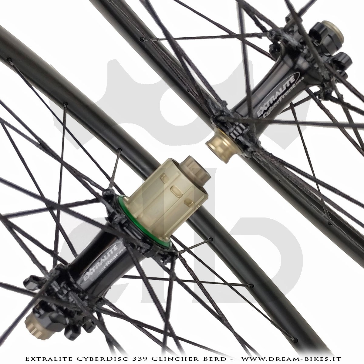 Extralite CyberDisc 339 Clincher Berd, Ruote Strada Disco - 990 gr.