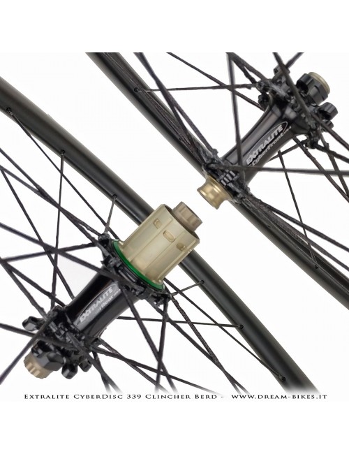 Extralite CyberDisc 339 Clincher Berd, Ruote Strada Disco - 990 gr.