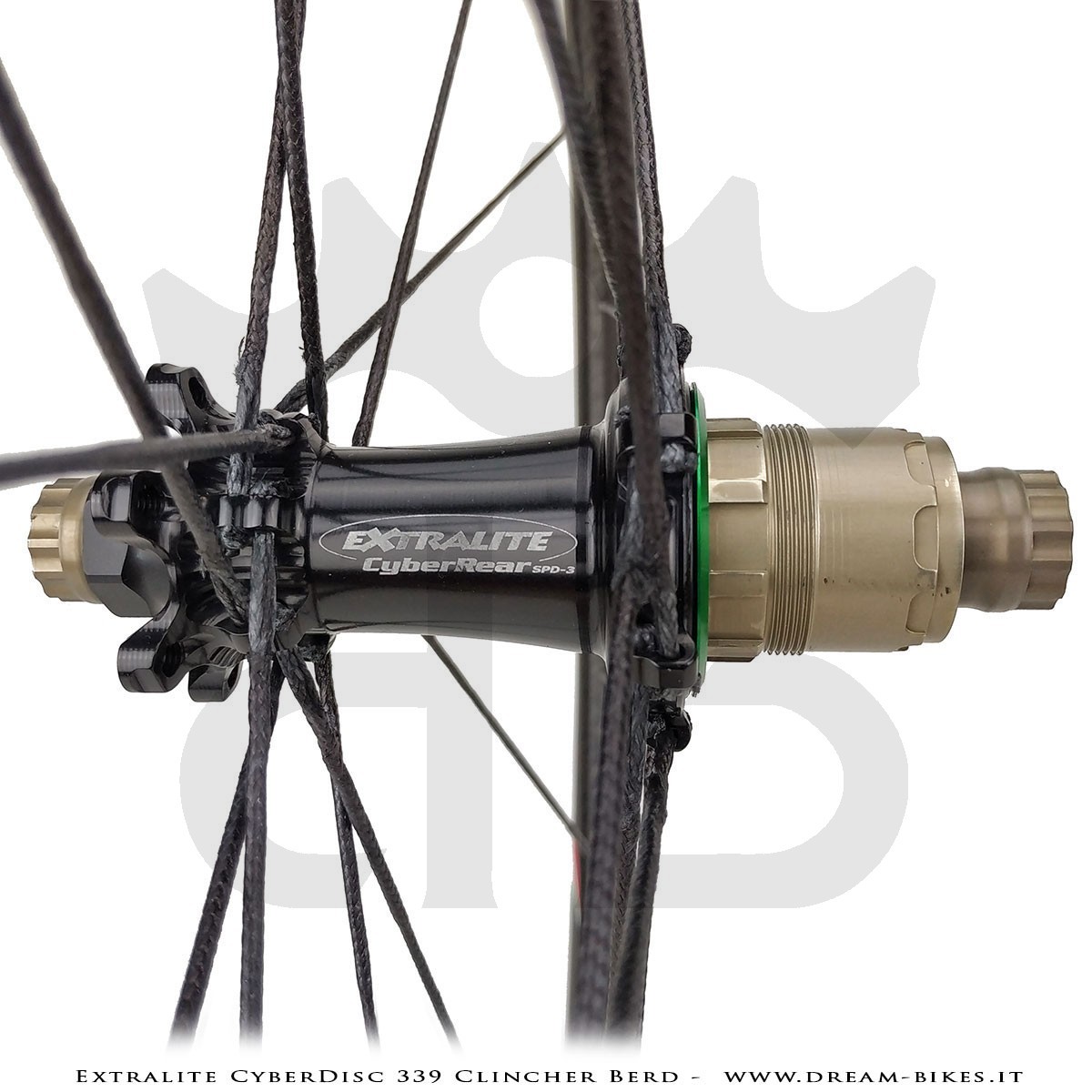 Extralite CyberDisc 339 Clincher Berd, Ruote Strada Disco - 990 gr.