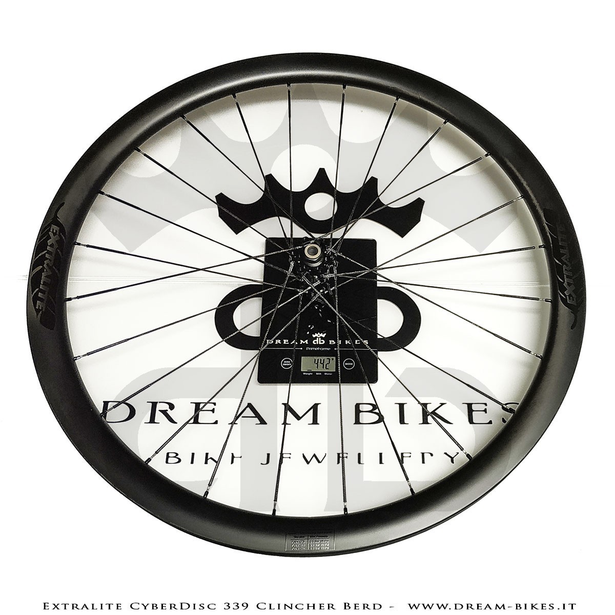 Extralite CyberDisc 339 Clincher Berd, Disc Road Wheels - 990 gr.