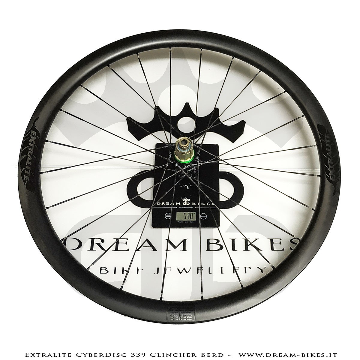 Extralite CyberDisc 339 Clincher Berd, Ruote Strada Disco - 990 gr.