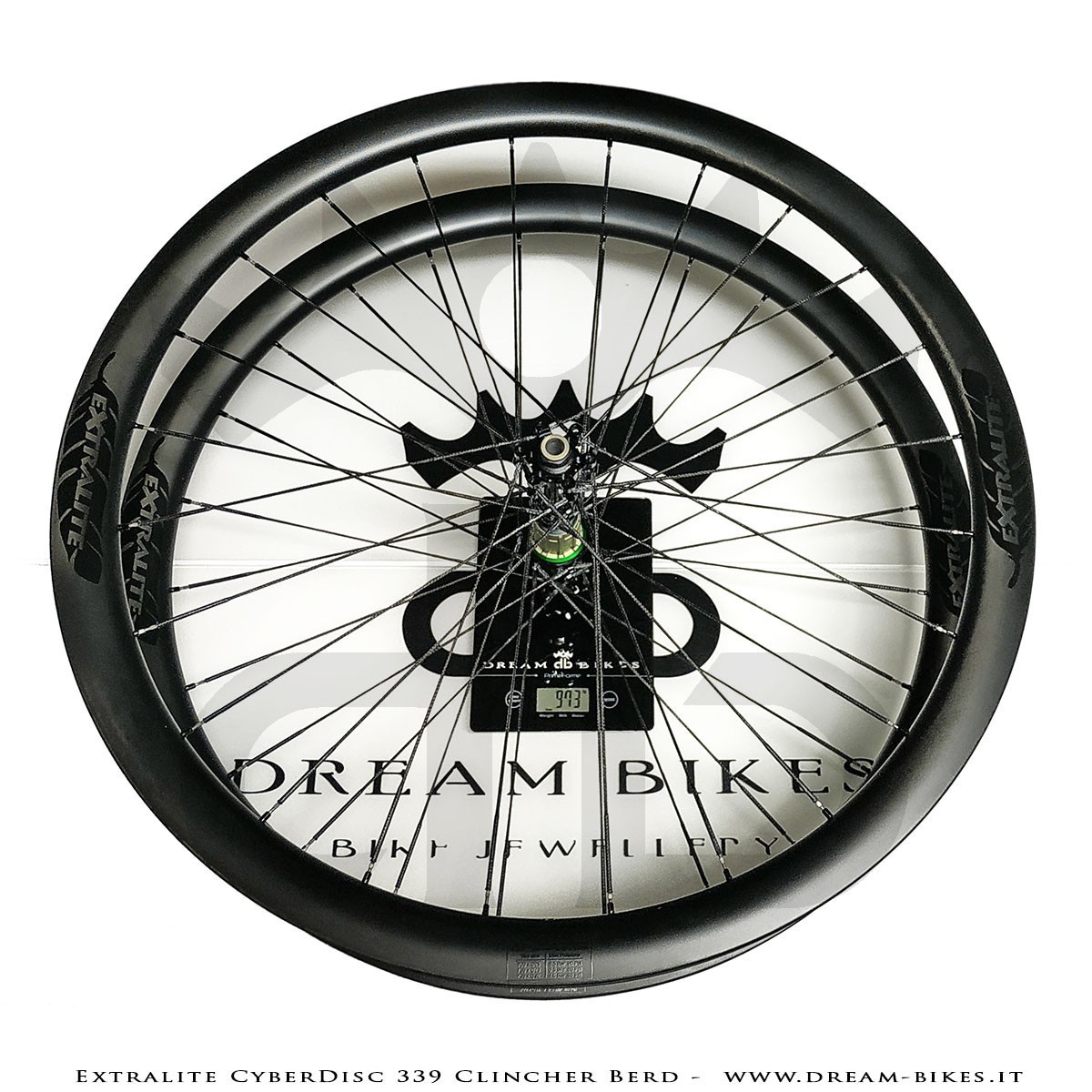 Extralite CyberDisc 339 Clincher Berd, Disc Road Wheels - 990 gr.