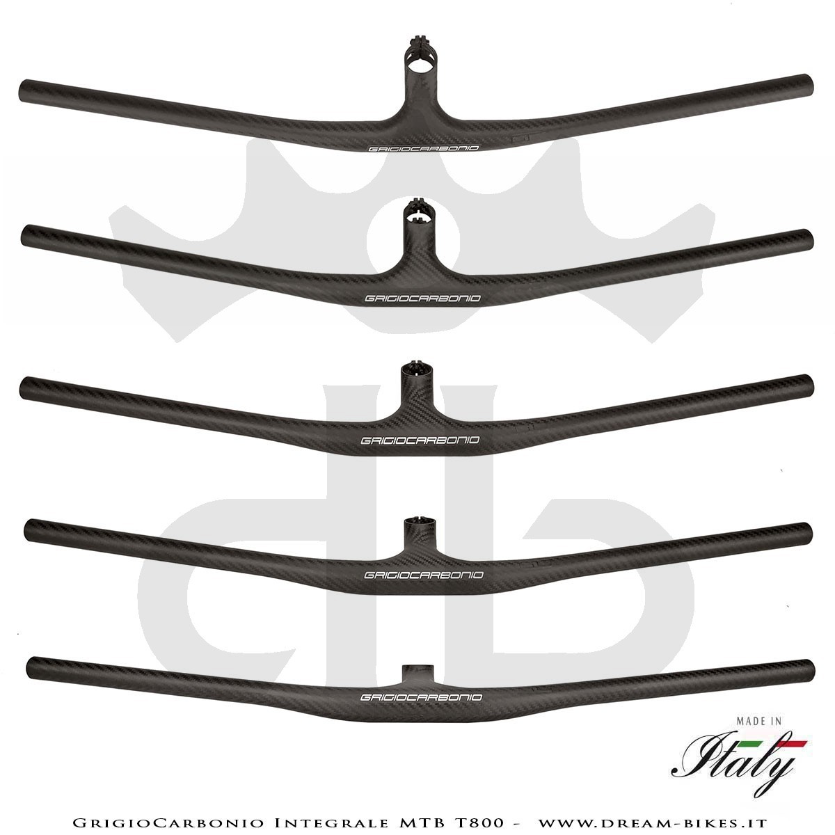 GrigioCarbonio Integrale MTB T800 Ultralight Carbon Handlebar from 139 gr.