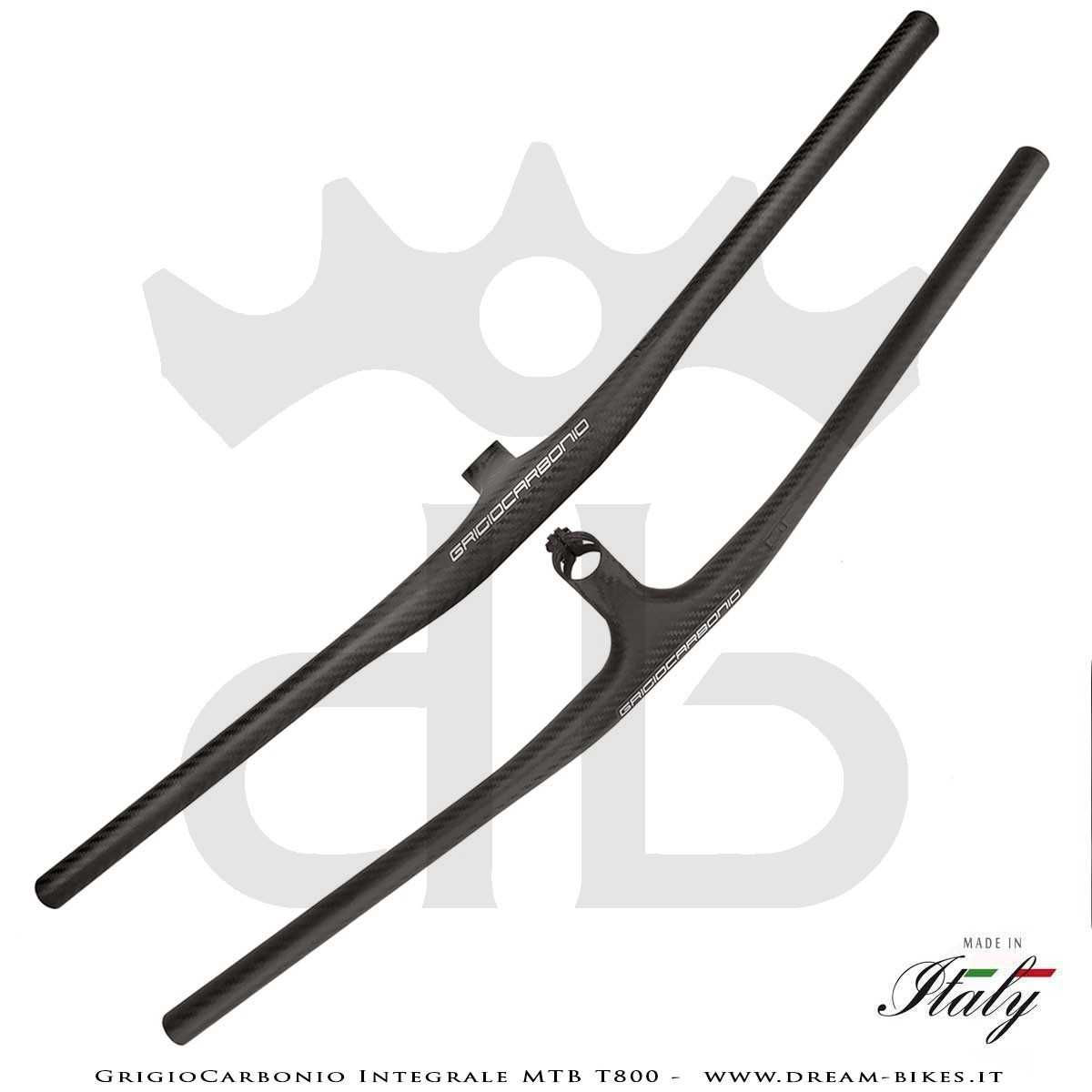 GrigioCarbonio Integrale MTB T800 Manubrio Carbon Ultraleggero da 139 gr.