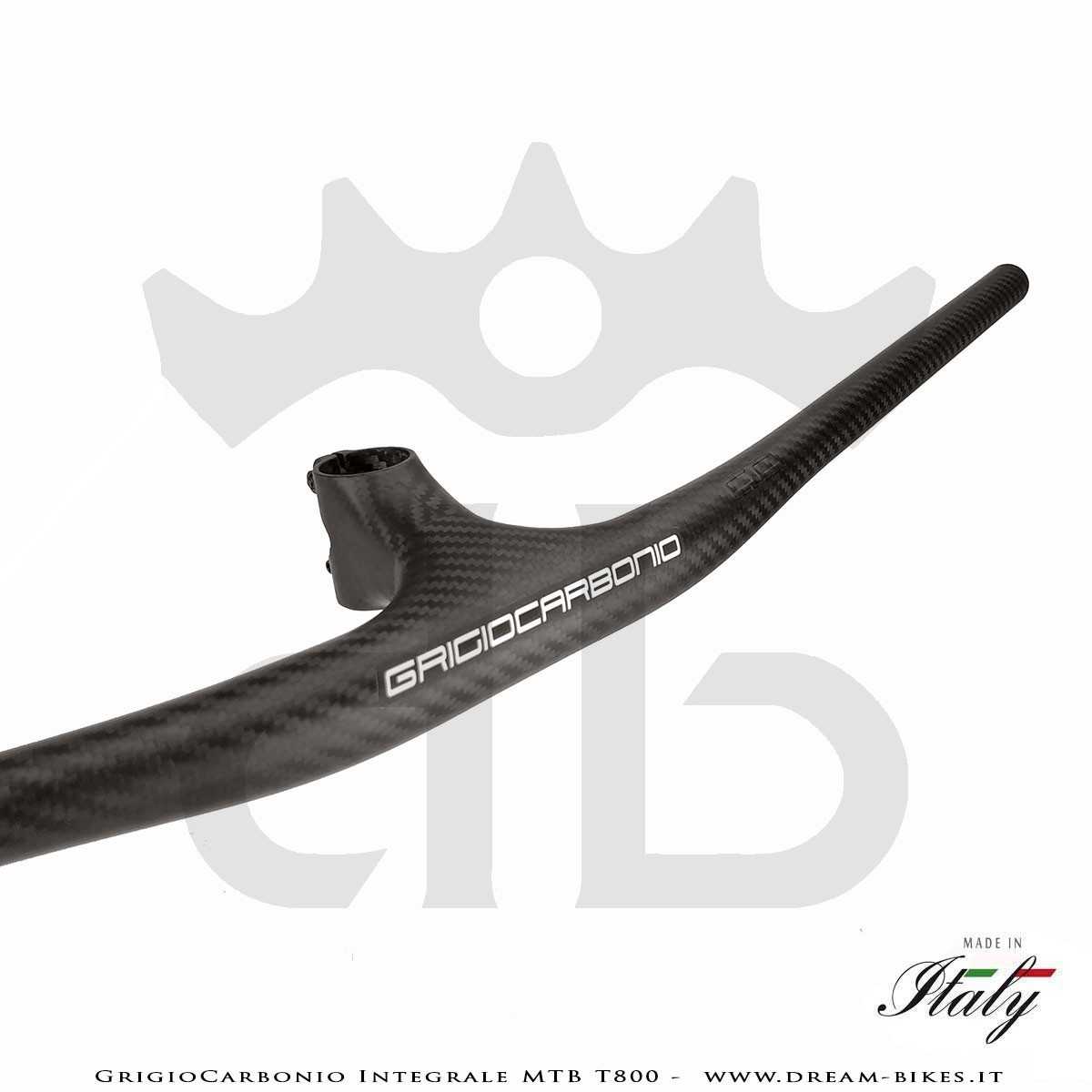GrigioCarbonio Integrale MTB T800 Manubrio Carbon Ultraleggero da 139 gr.