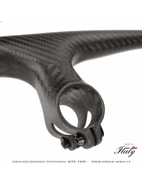 GrigioCarbonio Integrale MTB T800 Manubrio Carbon Ultraleggero da 139 gr.