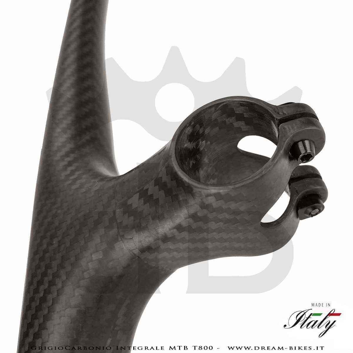 GrigioCarbonio Integrale MTB T800 Manubrio Carbon Ultraleggero da 139 gr.